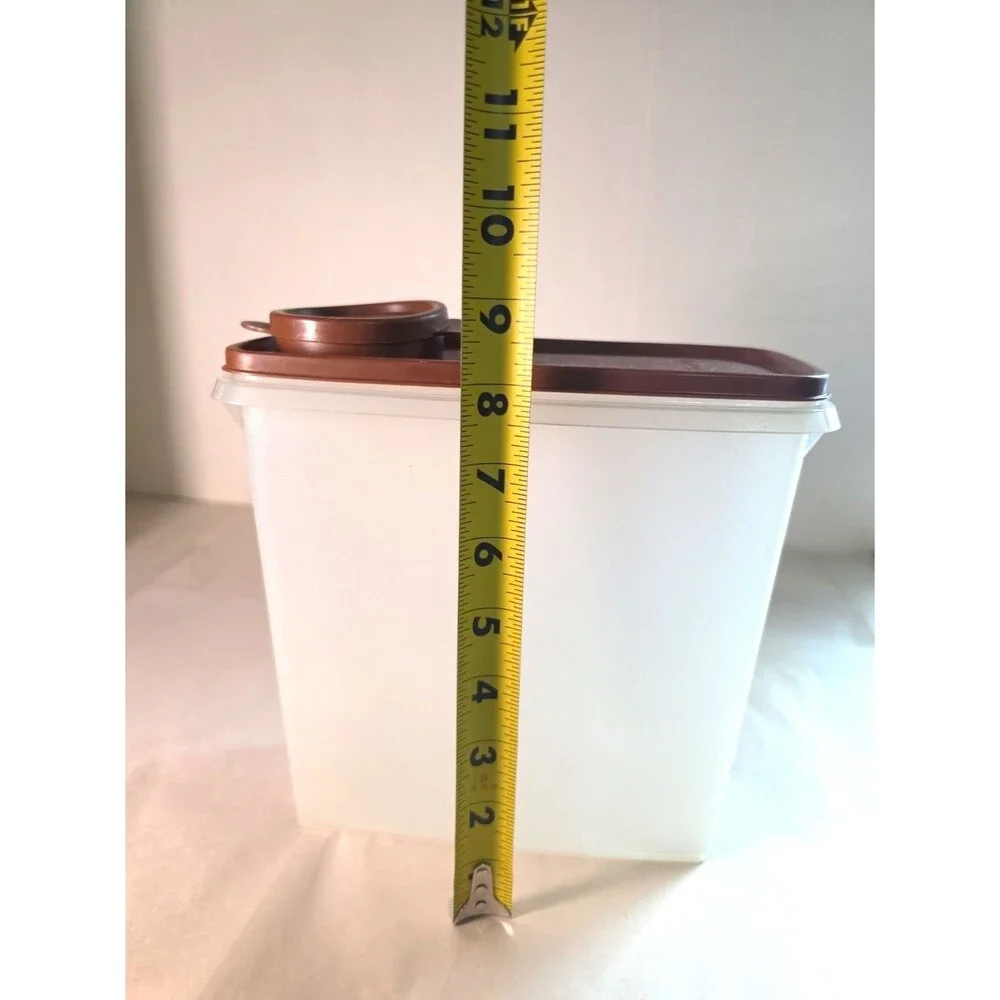 Vintage Tupperware Cereal Storage Container Keepers 469-9 w/ Brown Lid
